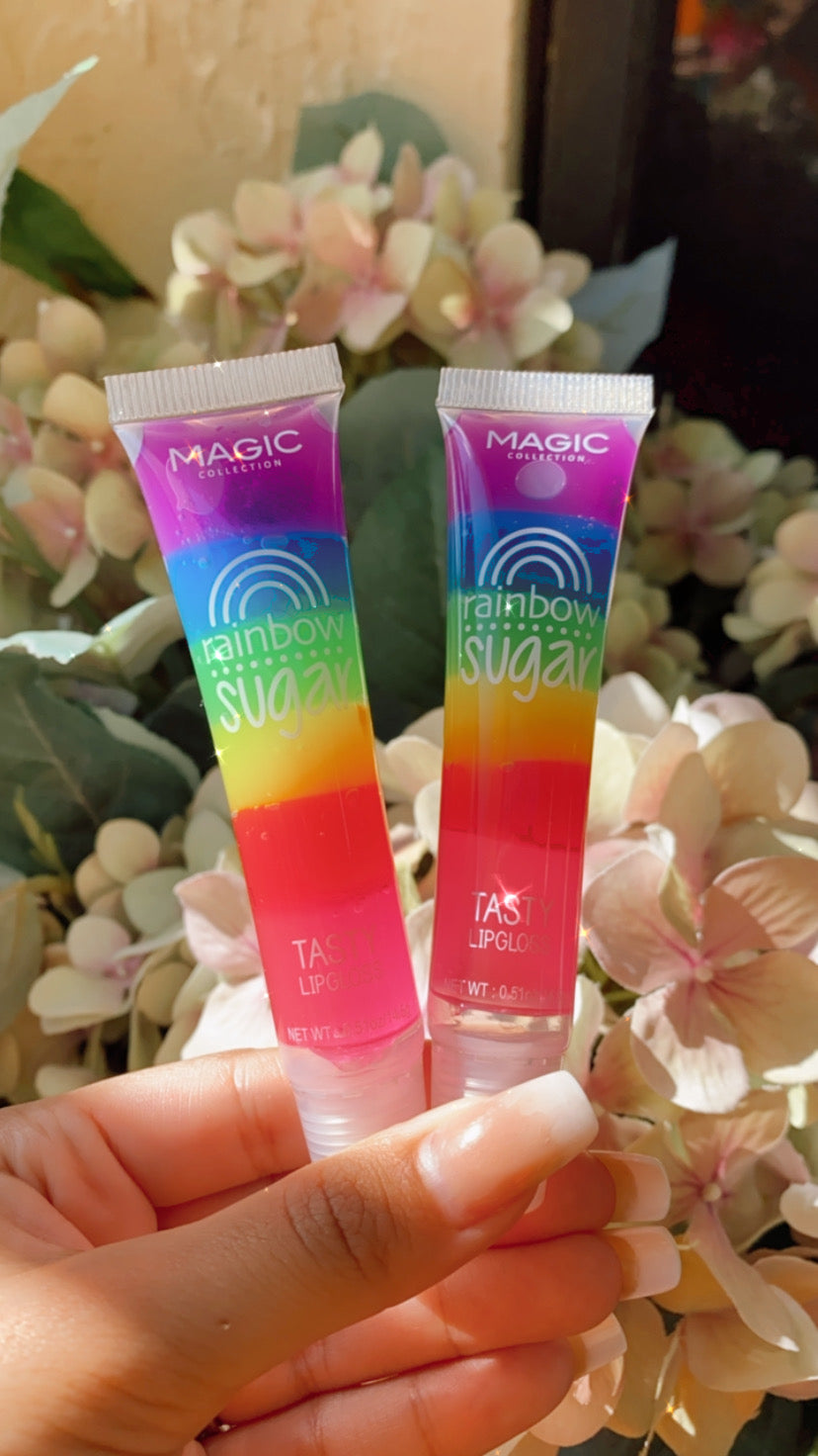 Magic Rainbow Sugar Lip Gloss - Scented Lip Gloss - Lipgloss