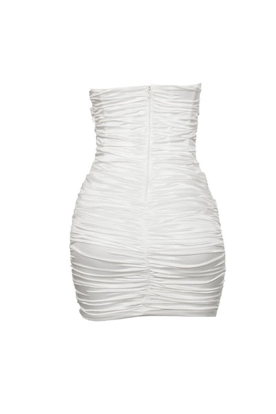 Angel Satin Dress - white